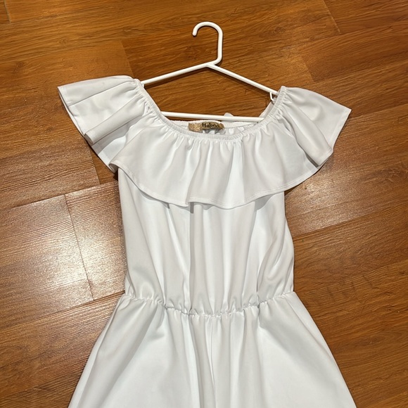 White Ruffle Jumpsuit - Picture 7 of 8